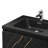 Coreyion 27.6" Modern Black Wall-Mounted Single Bathroom Vanity Set