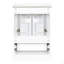 Meuble-lavabo 24 po avec lavabo, armoire en panneau de fibres à densité moyenne avec cadre en bois massif, 1 tiroir divisé et 2 portes à fermeture douce avec double tablette sur la porte, meuble-lavabo autoportant-126278916