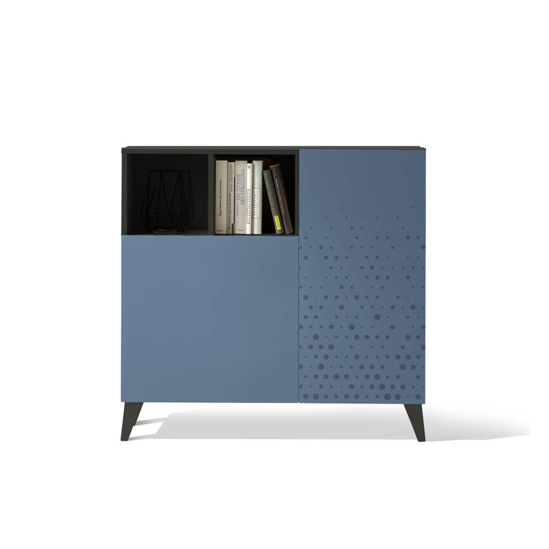 14 Pair Shoe Storage Cabinet, Blue
