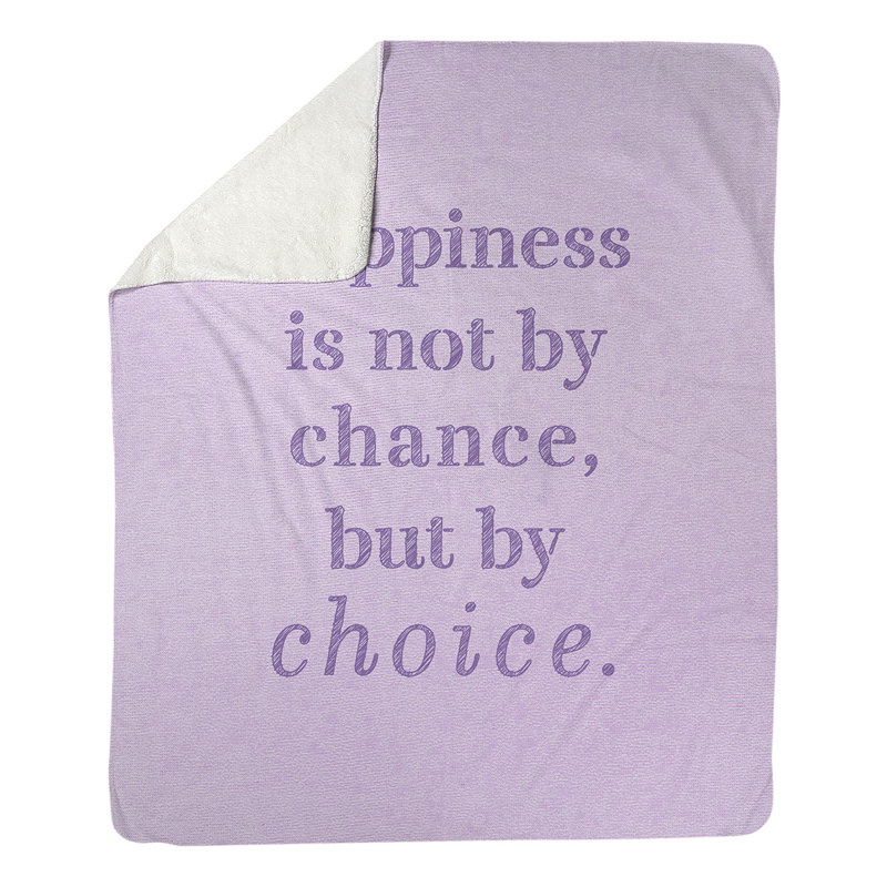 Couverture en molleton Faux Gemstone Happiness, l 50 po x L 60 po, Mauve, Léger