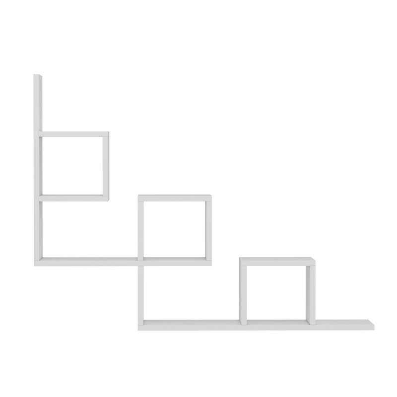 Caitlin Wood Accent Shelf, White