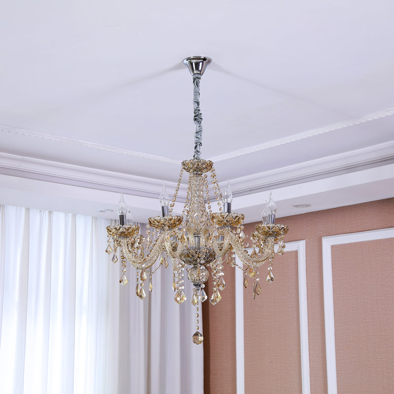 Aleah Crystal Chandelier, 60cm H x 70cm W x 70cm D