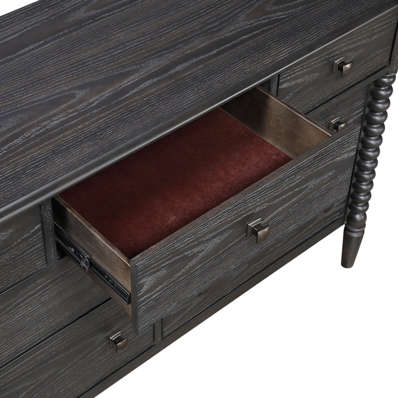 Commode à sept tiroirs avec miroir