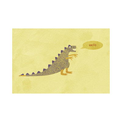 Dinosaur 1 Piece Wrapped Canvas Wall Art