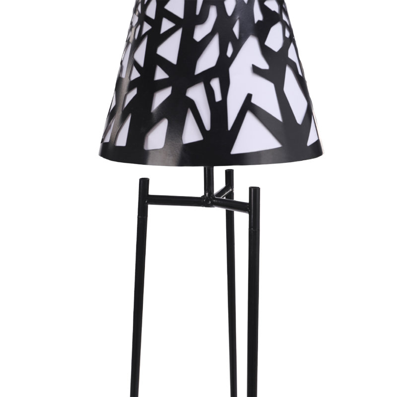 115cm Polished Tripod Floor Lamp Set with USB