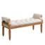 Banc Mid-Century en bois massif touffeté avec accoudoirs roulés et garniture cloutée-2020283144-2020283145
