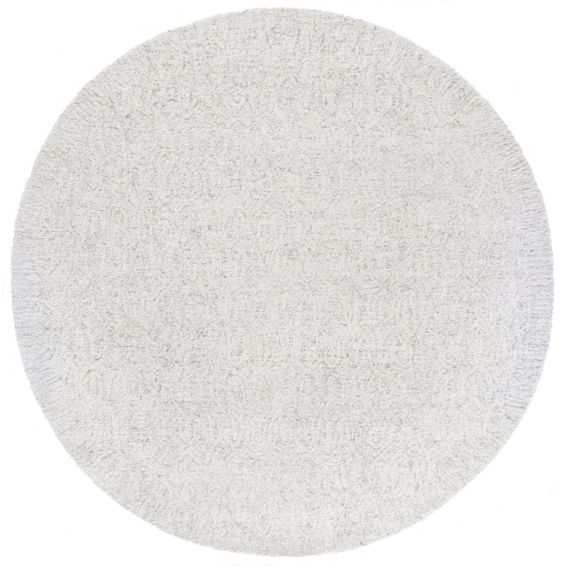 Naviyan 101 Area Rug In Silver, Round 6'