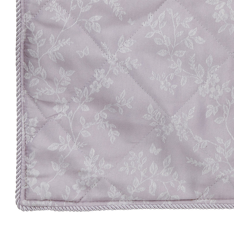 Khaleesi Polyester Floral Bedspread, Lavender