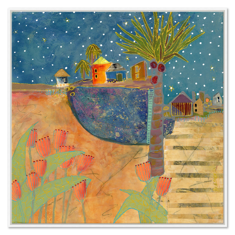 Along The Coastline Print by Jill Krasner, White Framed