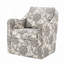 Chaise rembourrée en polyester avec base ronde