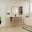 Meuble-lavabo mural avec lavabo et support de rangement, tiroir à fermeture en douceur