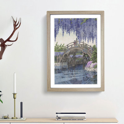 Wisteria at Kameido by Hasui Kawase - Picture Frame Painting Print