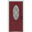 Petite porte d'entrée ovale pré-montée en fibre de verre 2 panneaux Grace Grace-568515653-568515677