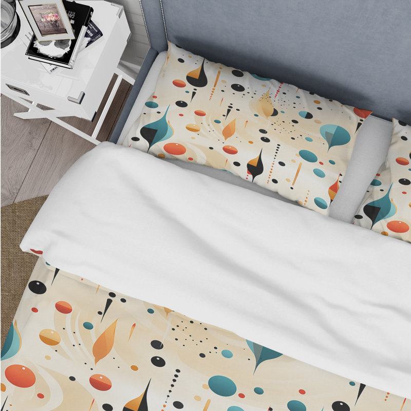 Literie à motif tribal à pois V, Housse de couette pour très grand lit et 2 très