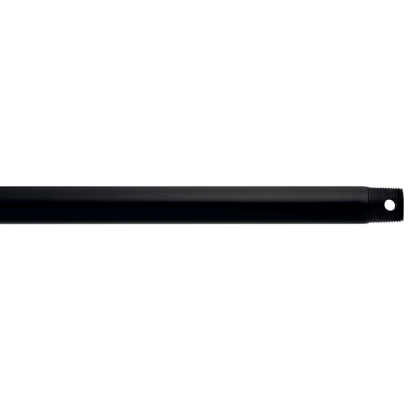 Ventilateur de plafond 48 po à filetage unique noir mat, Noir mat, 48" H x 1" W x 1" D