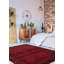 Tapis rouge en laine noué à la main de conception unique 5 pi 1 po x 6 pi 8 po Monez