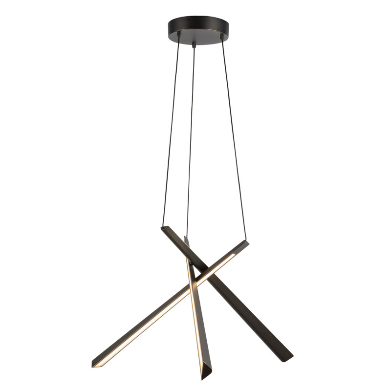 Lex 3 - Light LED Chandelier, Black
