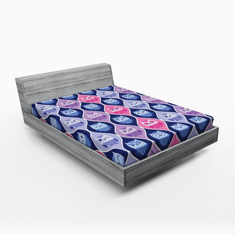 Microfiber Geometric Fitted Sheet, Full Fitted Sheet