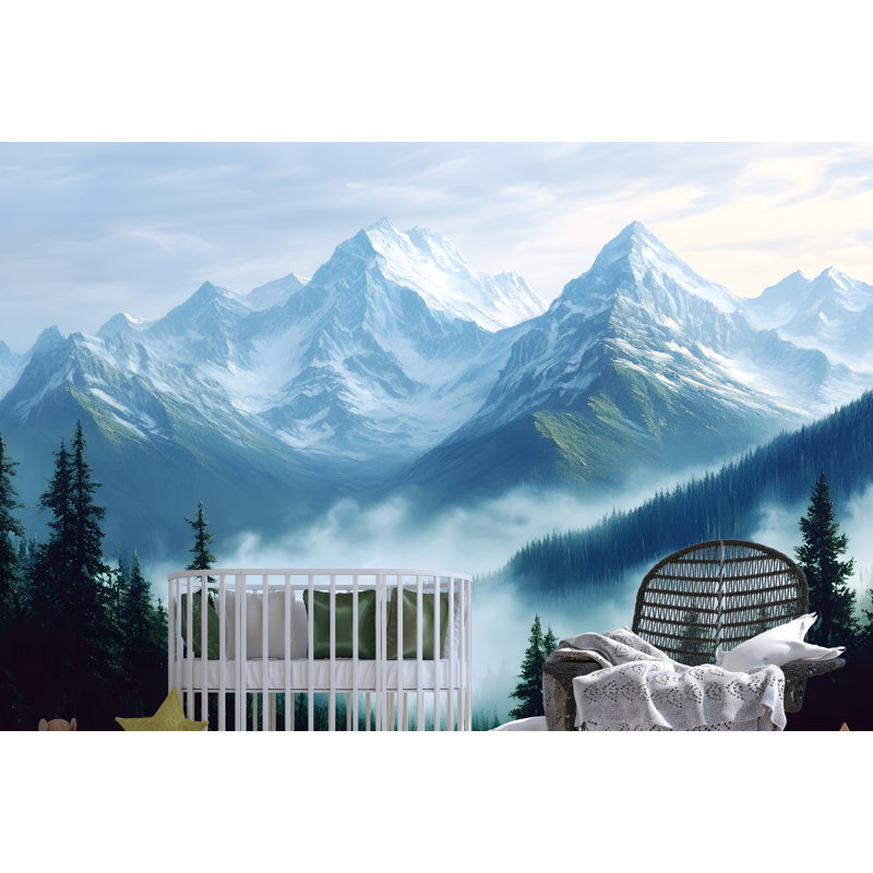 Spiritual Awakening Wallpaper – Meditative Sunrise Vision Wall Mural With Celestial Energy, L 165 po x l 120 po