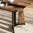 330 Lbs Load Capacity 70.9" Waterproof Table, Rustic Brown And Black, Adjustable Legs For Balance, Steel, Easy To Assemble, Ideal Kitchen Bars Black Dining Office