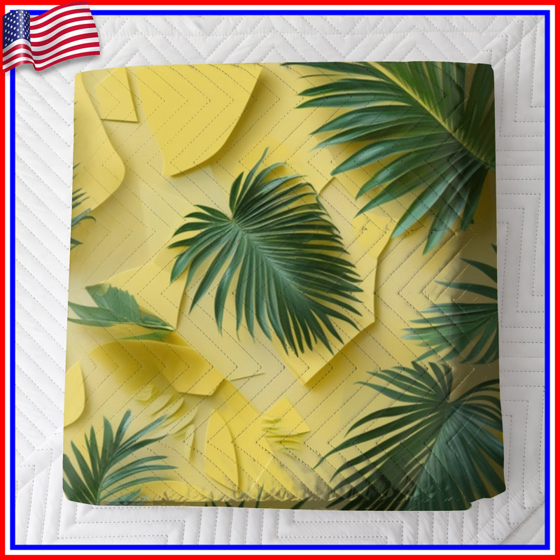 Couvre-lit de palmier tropical, Grand lit