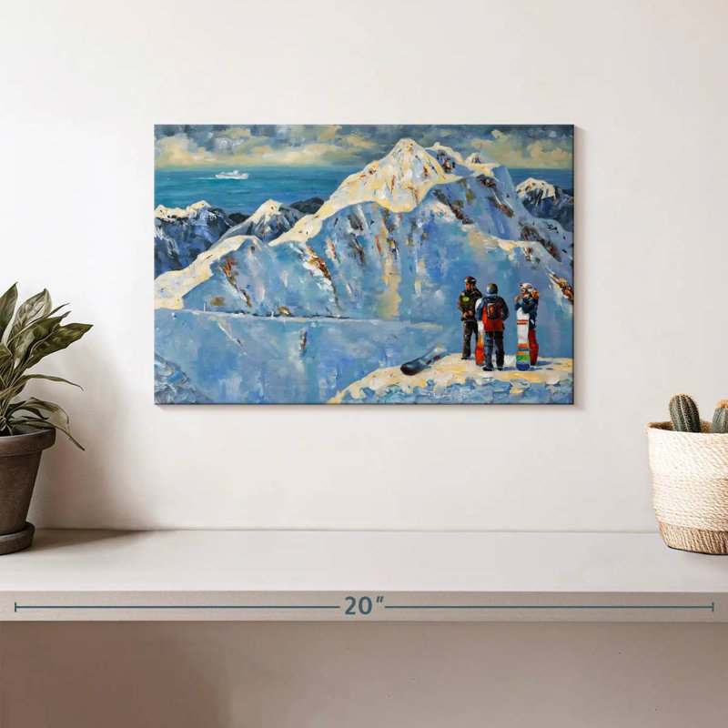 Sireci Ski Mountain, 8" H x 12" W