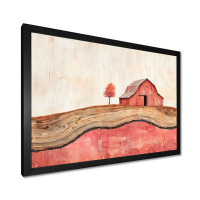 Autumn Farm On A Wooden Slide Landscape II - Barn Wall Art