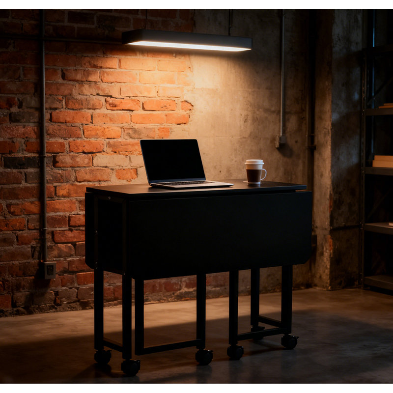Petit bureau pliable pliable pour les petits espaces, bureau d'écriture 31,5 pouces pour bureau, bureau à la maison pliable pour chambre 80 * 58, noir