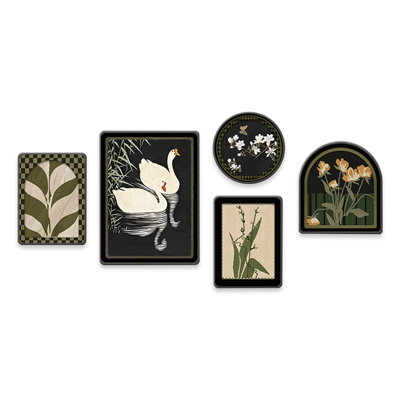 Ensemble d'art mural 5 pièces Mid-Century Modern