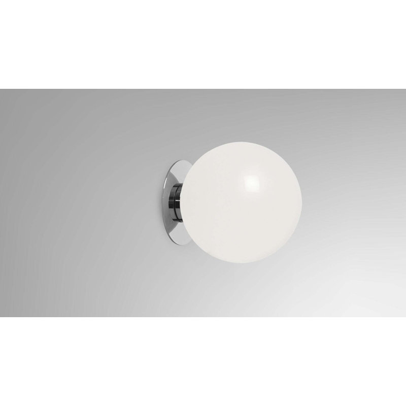 Mezzo Solid Brass Flush Mounted Sconce, Polished Nickel, 7.5" H x 7.1" W x 7.1" D