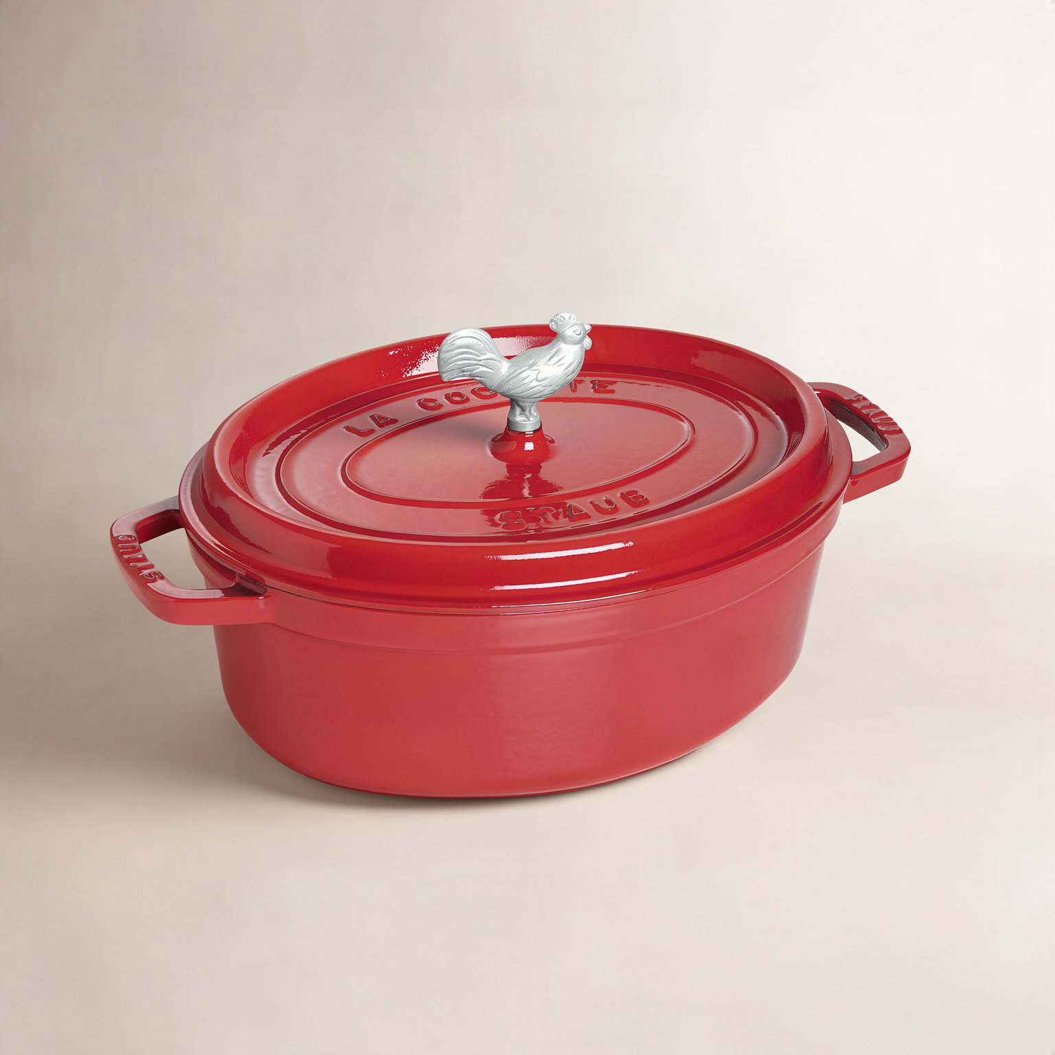 Enameled Cast Iron Cocotte, 5. 75 quarts, White Truffle