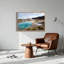 «Turquoise Geotheral Pool and Steam In Rugged Landscape», art mural sur toile-696446329