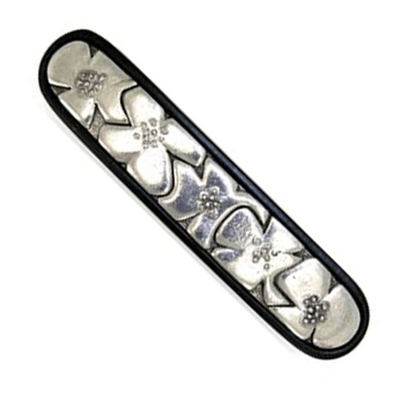 Modern Settings Bloom Distressed Arch Pull, Black/Bright Pewter