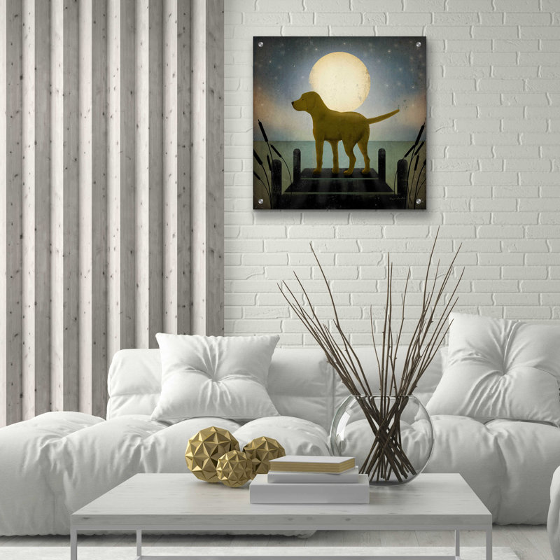 «Moonrise Yellow Dog» par Ryan Fowler, H 24 po x l 24 po