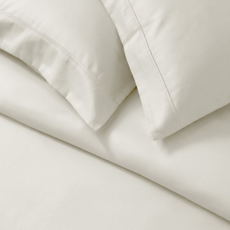 Cotton Blend 800 Thread Count Solid Pillowcase, Standard, Ivory