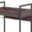 Chariot de service rectangulaire au fini noyer et noir, 2 tablettes, porte-gobelet, étagère pour chariot de salle à manger, fabrication de tablettes