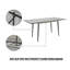 Ensemble de table à manger extensible de 47 à 63 po pour 2 à 6 personnes, équipé d'une chaise de salle à manger rembourrée en tissu polyuréthane épais et d'une table à manger élégante et spacieuse, d'une table de cuisine et d'un ensemble de ch-126599692-126599682