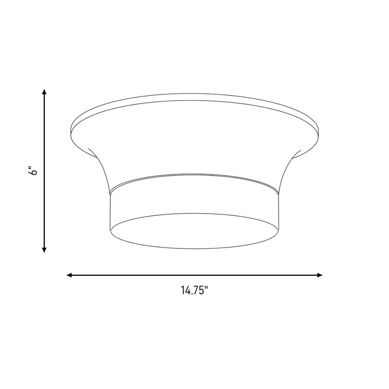 Dartmore 2 - Light Flush Mount, Burnished Brass