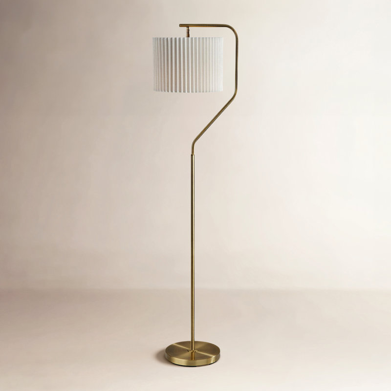 Lampe sur pied traditionnelle 60 po Bedivere, Laiton antique