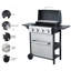 4-Burner Portable Propane Gas Bbq Grill With Wire Enamel Cooking Grids,Foldable Side Table