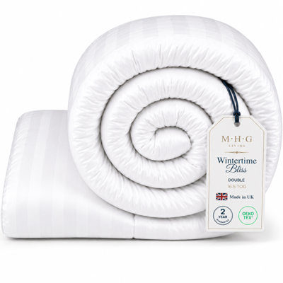 MHG Living Winter Microfibre Duvet 16.5 Tog with Breathable Hypoallergenic Hollowfibre Filling Cooling- Available Single/Double/King/Super King