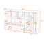 Lit escamotable simple en bois avec armoires et garde-robe et 6 tiroirs-609658814