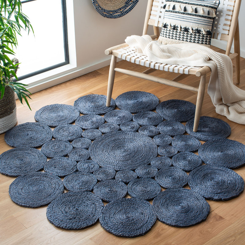 Tapis en jute tissé à la main Durham, Rond 3 pi