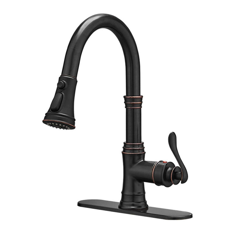 KIKO HOME Pull Down Kitchen Faucet, Oil Rubbed Bronze