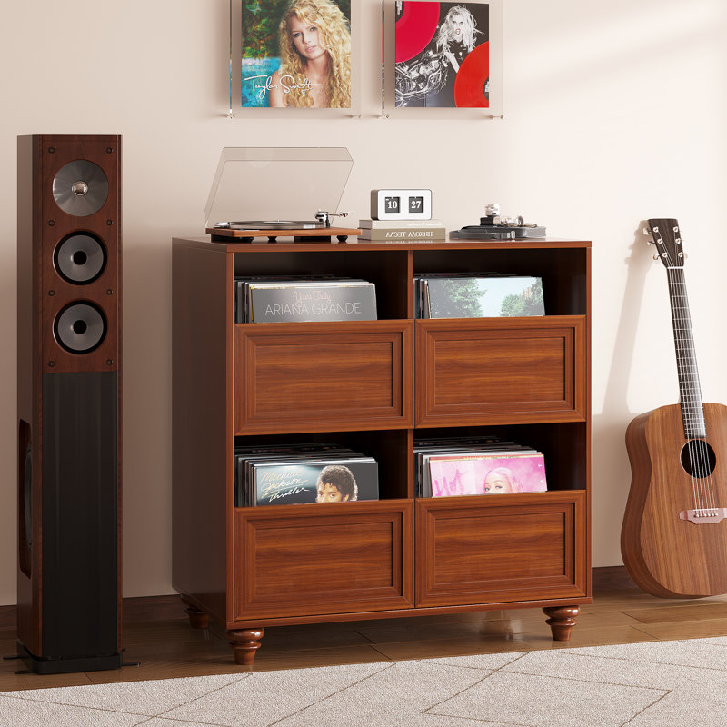MDF 85cm H Media Shelves, Brown
