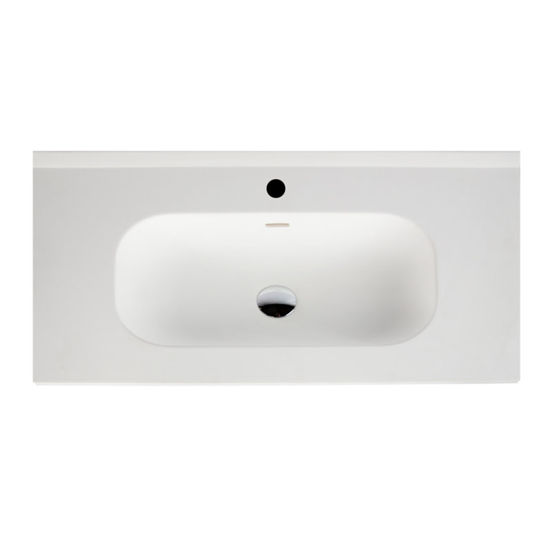 Aquatre 32.38'' W Single Vanity Top, Single-Hole, Gloss White