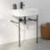 Turner 24" W x 16" D x 35" H Vitreous China Rectangular Console Bathroom Sink with Overflow