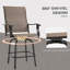 Ensemble de 2 tabourets de bar pivotants avec accoudoirs et chaises de bar Outsunny