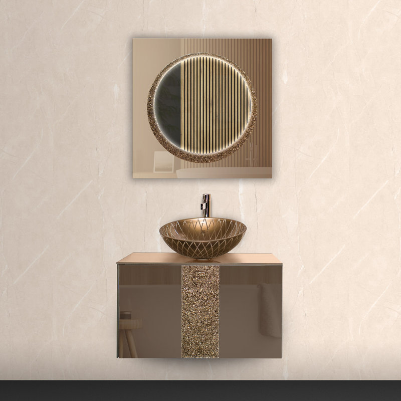 Vita Flat Glass Lighted Mirror, 37.4" x 37.4"