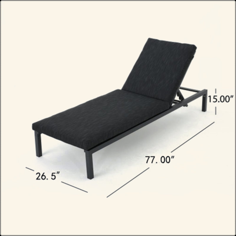 Ensemble de chaises longues modernes en aluminium pour une détente ultime en plein air